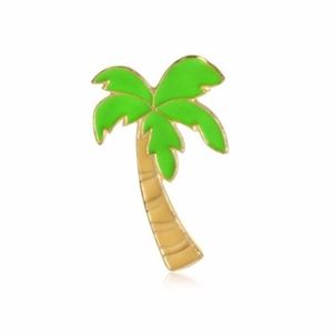 Palm Tree Small Tropical Colorful Pin Brooch
